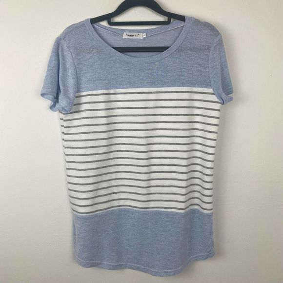 Vemvan blouse size S color blue, white - Picture 1 of 3
